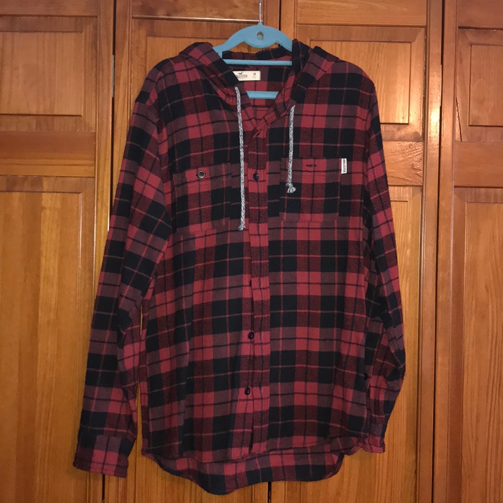 Red Plaid Button up Long Sleeve